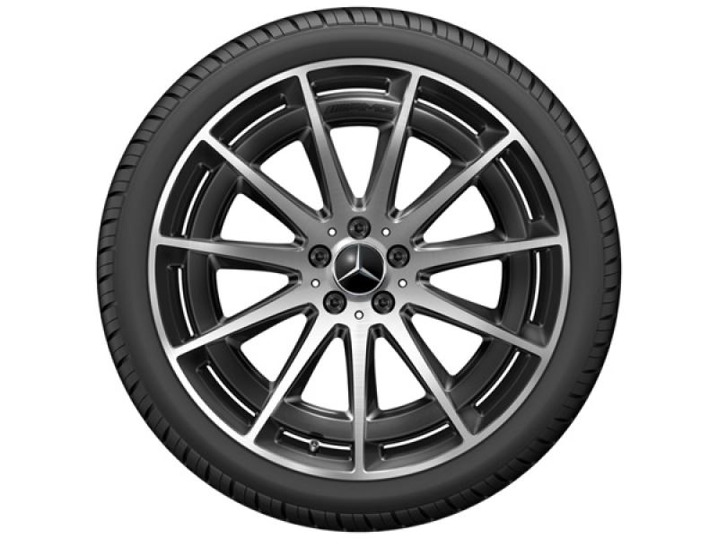 AMG Vielspeichen-Rad für Mercedes EQS – 21 Zoll Felge in Schwarz glanzgedreht. AMG Vielspeichen-Rad für Mercedes EQS – 21 Zoll Felge in Schwarz glanzgedreht.