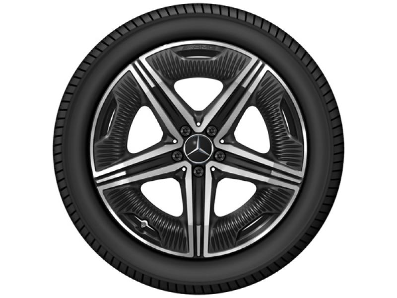 AMG 5-Doppelspeichen-Rad EQS 20 Zoll glanzgedreht in schwarz – hochwertige Original Mercedes-Benz Felge mit edler Oberfläche und perfekter Passform, ideal für Vorder- und Hinterachse.