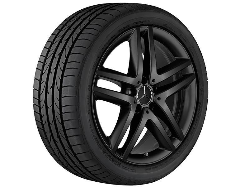 Schwarze matte 5 Doppelspeichen Felge von Mercedes-Benz in 19 Zoll Größe Schwarze matte 5 Doppelspeichen Felge von Mercedes-Benz in 19 Zoll Größe