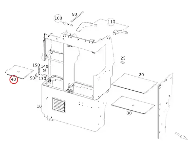 Mercedes Marco Polo Einlegeboden hinten unten A4476164200