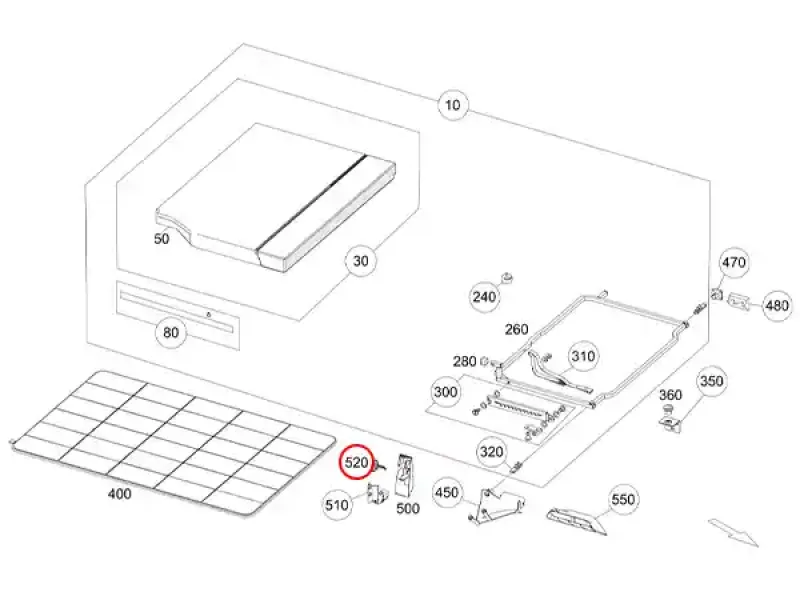 Marco Polo 447 Drehknopf Bettverlängerung Original Mercedes-Benz
