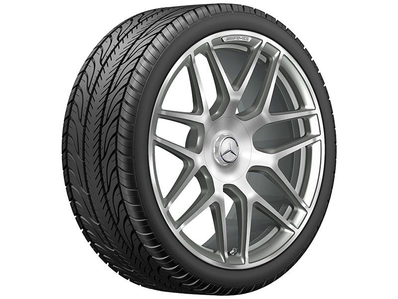 AMG Schmiederad im Kreuzspeichen-Design, 22 Zoll, titangrau – passend für Mercedes-Benz G-Klasse BR463, Vorder- und Hinterachse, hochwertige Originalfelge ohne Zubehör AMG Schmiederad im Kreuzspeichen-Design, 22 Zoll, titangrau – passend für Mercedes-Benz G-Klasse BR463, Vorder- und Hinterachse, hochwertige Originalfelge ohne Zubehör