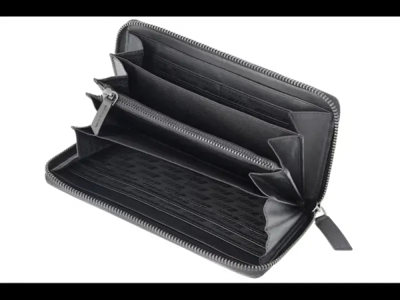 AMG Portemonnaie Damen – Rindsleder, RFID-Schutz, viel Stauraum