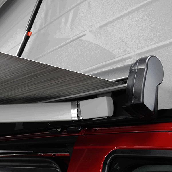 Montagesatz und klappbare Kurbel der Gelenkarmmarkise 2,60m, speziell für Mercedes Marco Polo Fahrzeuge.