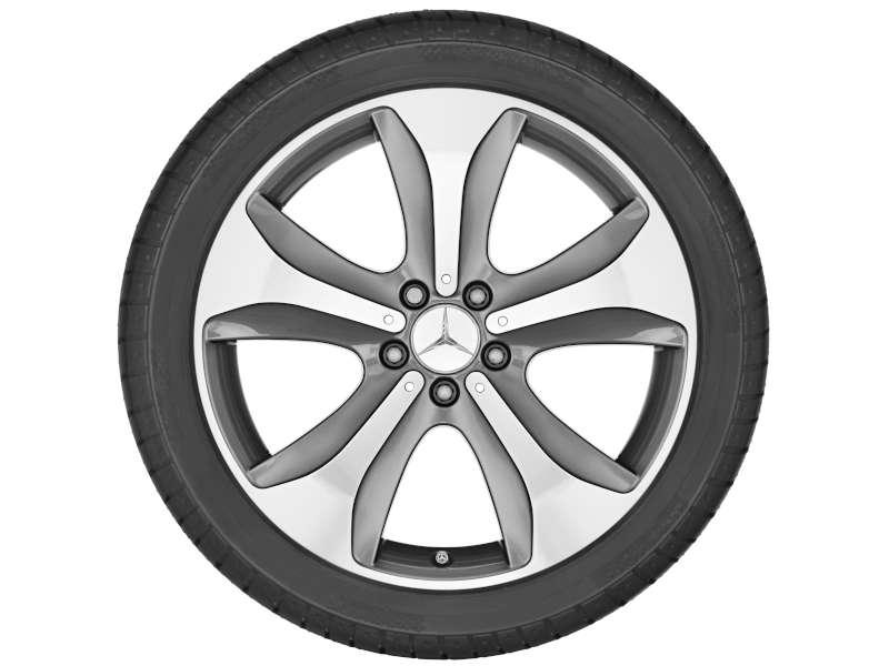 S-Klasse Baureihe 222 Sommerkomplettrad 5-Speichen-Rad Tremolit-Metallic 275/40 R19 101Y Q440241510530 (HA)