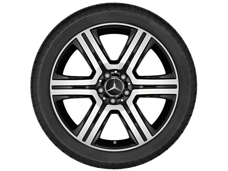 GLC Baureihe X253 Sommerkomplettrad 6-Speichen-Rad Schwarz Glanzgedreht 235/55 R19 Q44065191018A