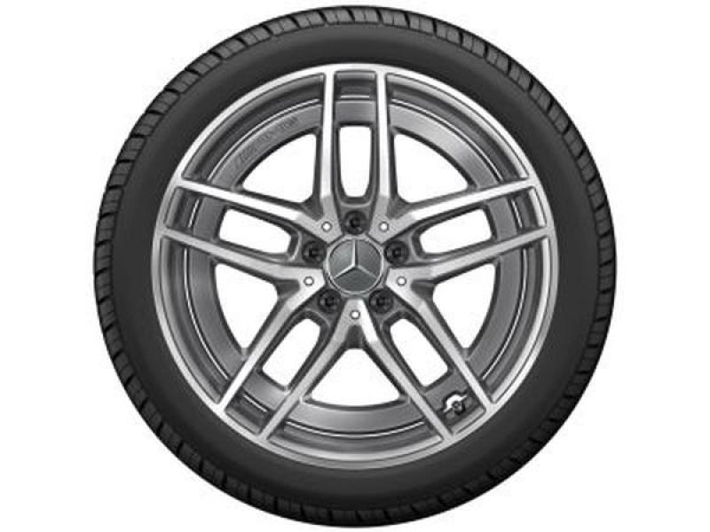 E-Klasse Junge Räder Winterkomplettrad AMG 5-Doppelspeichen-Rad Tantalgrau Glanzgedreht 275/35 R19 100V XL Pilot Alpin 5 MO Q440141512640G2