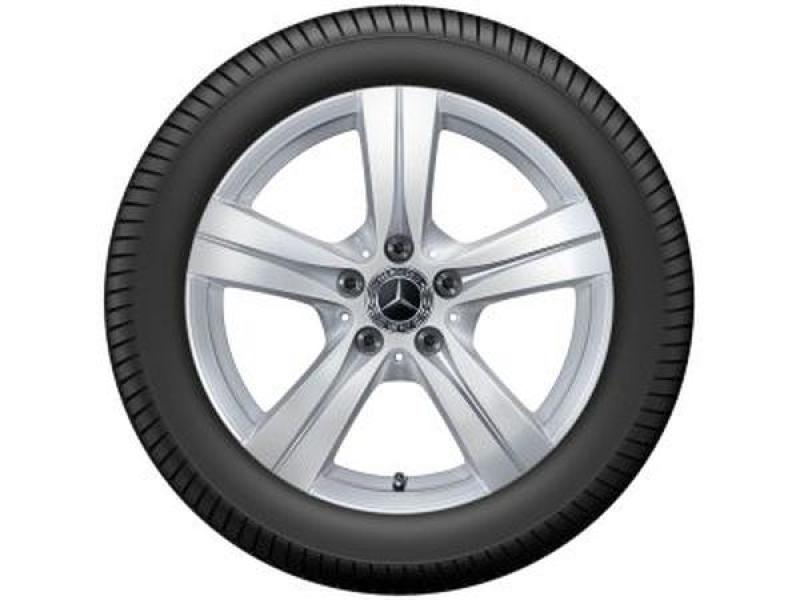 C-Klasse Junge Räder Winterkomplettrad 5-Speichen-Rad Vanadiumsilber 245/45 R17 99H XL Pilot Alpin 5 MO Q440141513150G2