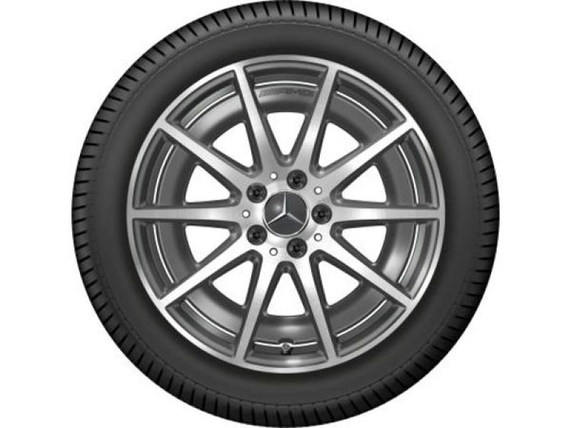 C-Klasse Junge Räder Winterkomplettrad AMG 10-Speichen-Rad Tantalgrau Glanzgedreht 235/45 R18 98V XL Pilot Alpin 5 MO1 Q440141513360G2