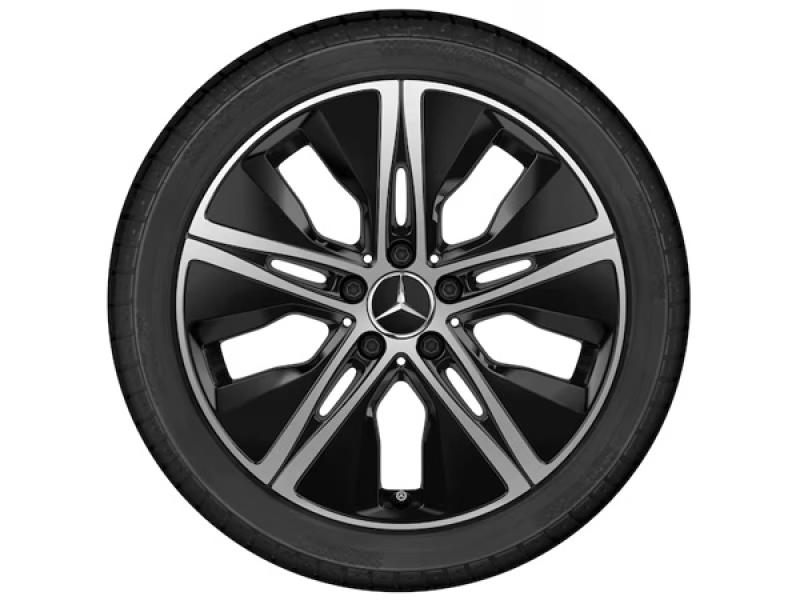A-Klasse Junges Rad Winterkomplettrad 5-Loch-Rad Aero Schwarz Lackiert Glanzgedreht 225/45 R18 91H Blizzak LM001 MO Q440141911640G1