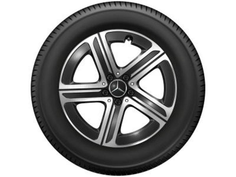 5-Speichen-Rad Schwarz Glanzgedreht 225/55 R18 102H XL Bridgestone Blizzak LM005 MO