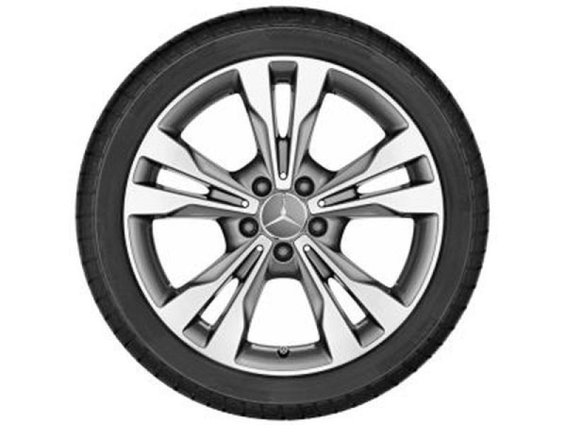 5-Doppelspeichen-Rad Tremolit-metallic Glanzgedreht 245/45 R18 100V XL Michelin Pilot Alpin PA4 MO