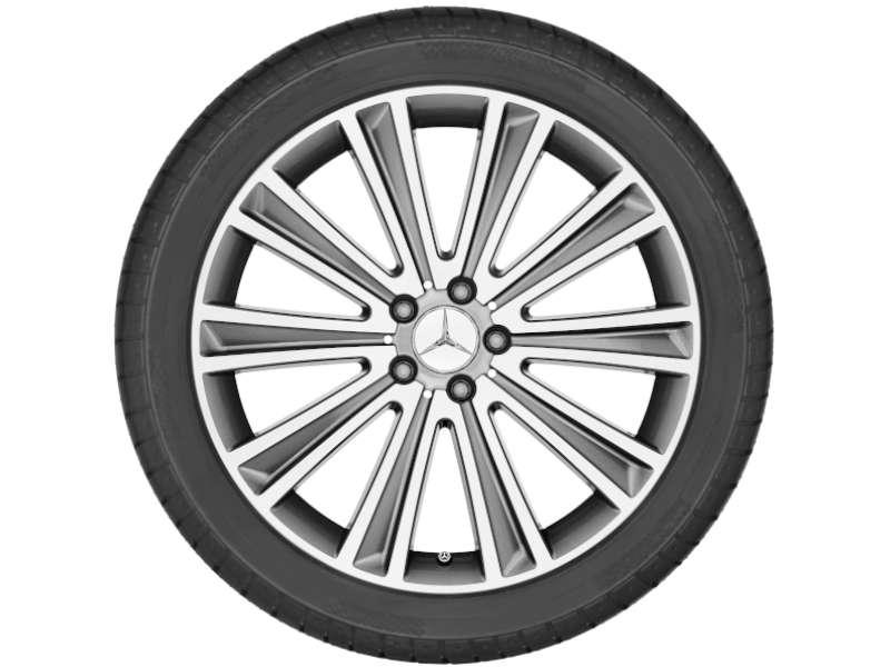 S-Klasse Baureihe 222 Sommerkomplettrad 10-Speichen-Rad Silber 245/40 R20 99Y XL Q440641710190