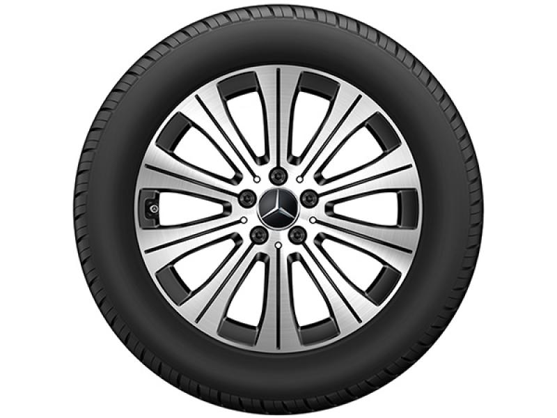 EQA Winterkomplettrad 10-Speichen-Rad Schwarz Glanzgedreht 215/60 R18 102T XL WinterContact TS 850 P MOE Baureihe 243 Q440561110060G2