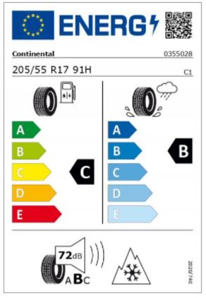 A/B/CLA-Klasse Winterrad 5-Doppelspeichen Grau Matt 205/55 R17 91H Continental WinterContact TS 850 P MO Q440141110010