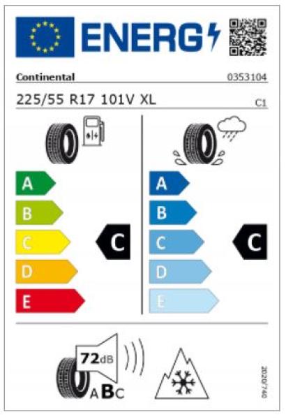 V-Klasse Winterkomplettrad Stahl-Rad silber 225/55 R17 101V XL ContiWinterContact TS 830 P Q44017111024A